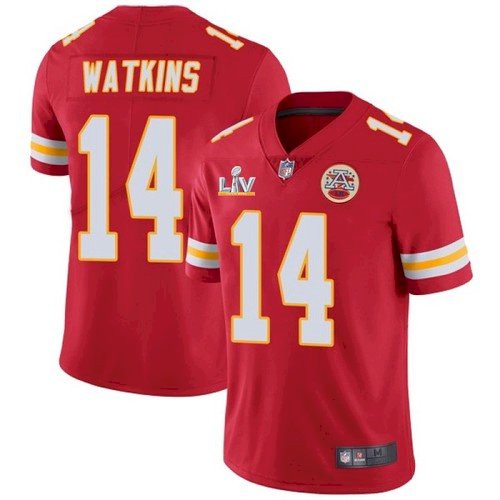 Men's Kansas City Chiefs #14 Sammy Watkins Red 2021 Super Bowl LV Limited Stitched NFL Jersey